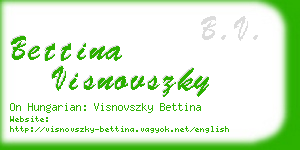 bettina visnovszky business card